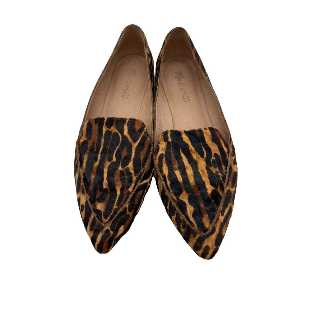Madewell Lou Loafer Animal print Calf Hair Leopard F5100 Women's Sz 9 Leather